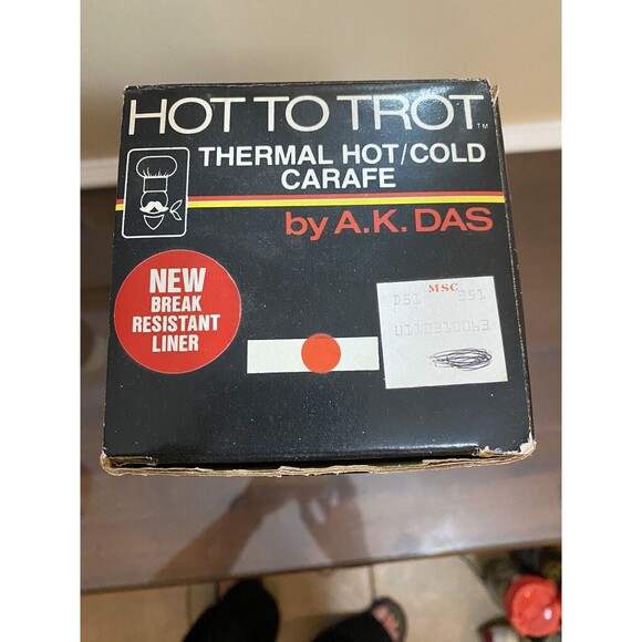 Hot to Trot Thermal no. 1006 by AK DASS Made in USA Thermos Red - Open Box - Picture 6 of 8
